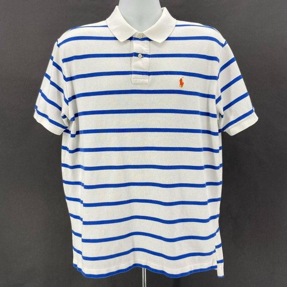 Polo Ralph Lauren Other - Polo By Ralph Lauren White Blue Stripe Polo Shirt